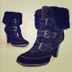 Sofft Skagen Booties Shearling Lamb Fur